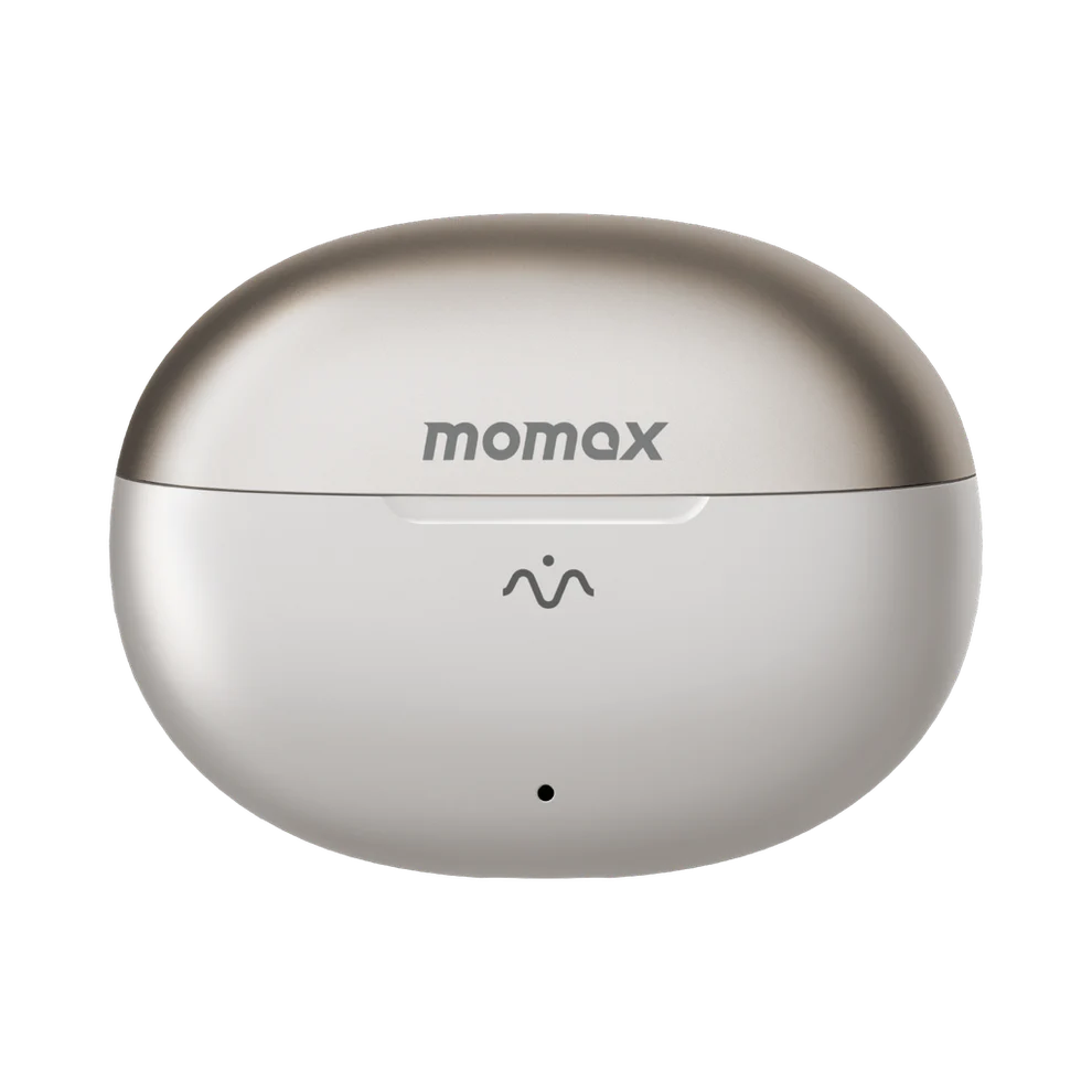 Momax 1-Vibe Clip Mini True Wireless ENC Clip-on Earbuds - Titanium