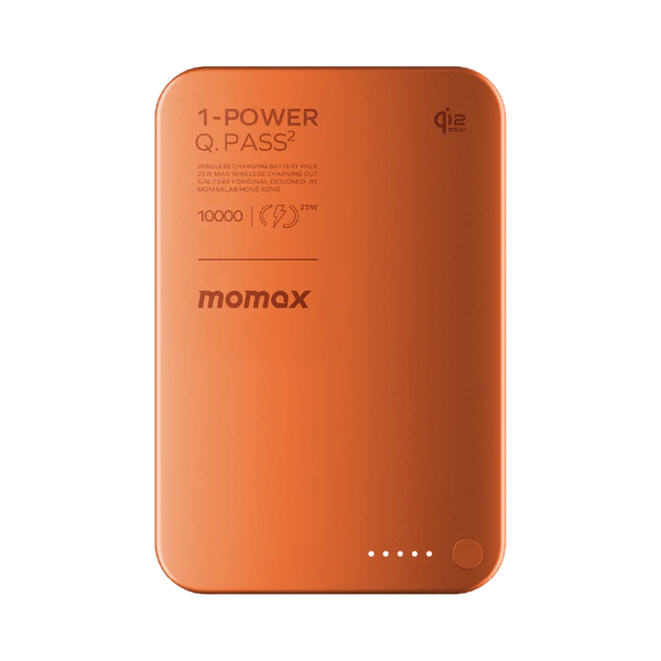 Momax 1-Power Q.Pass2 10000mAh Qi2 25W Magnetic Wireless Power Bank