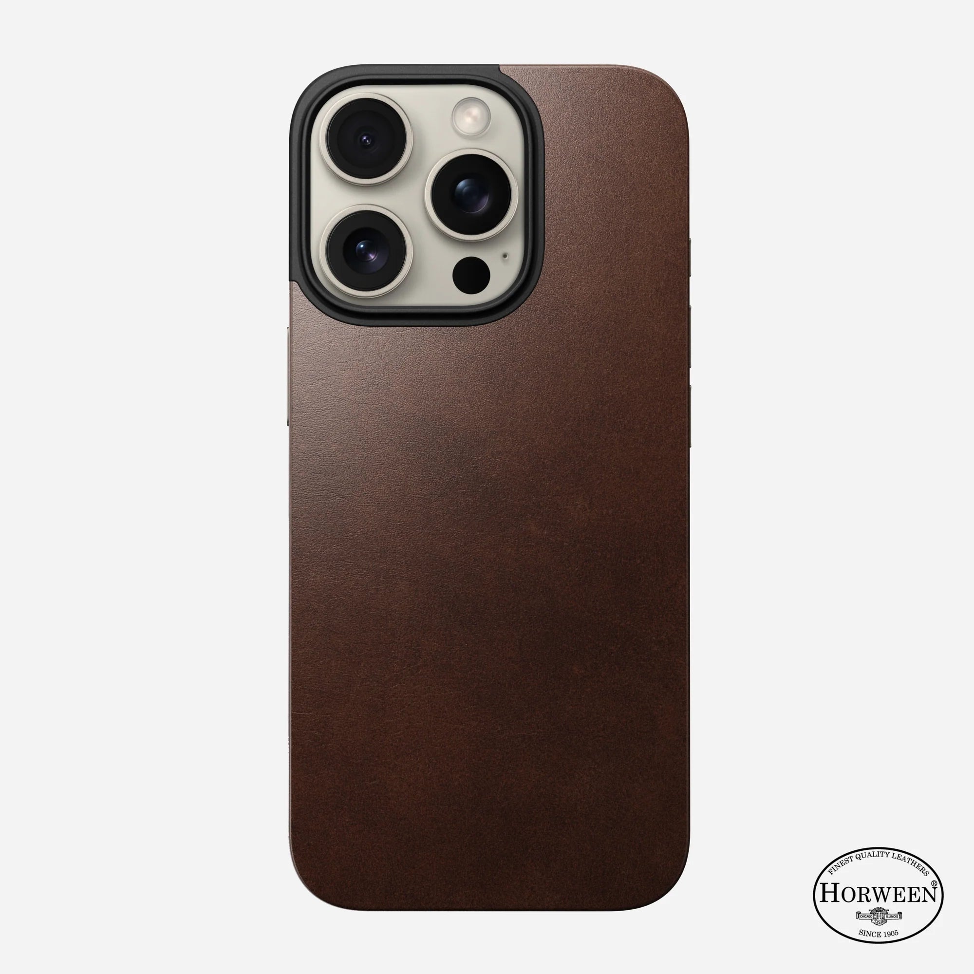 Nomad Magnetic Leather Back for iPhone 16 Pro Max - Brown Leather Nomad Magnetic Leather Back for iPhone 16 Pro Max - Brown Leather
