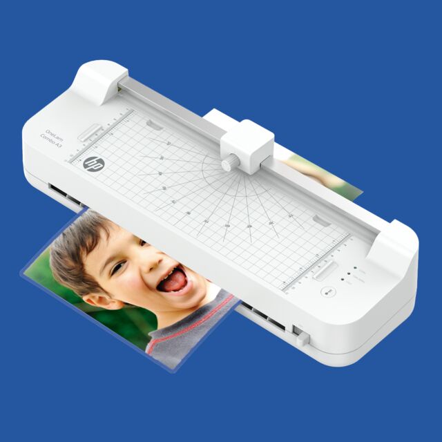 HP OneLam Combo A3 Hot & Cold Laminator UK Version - White