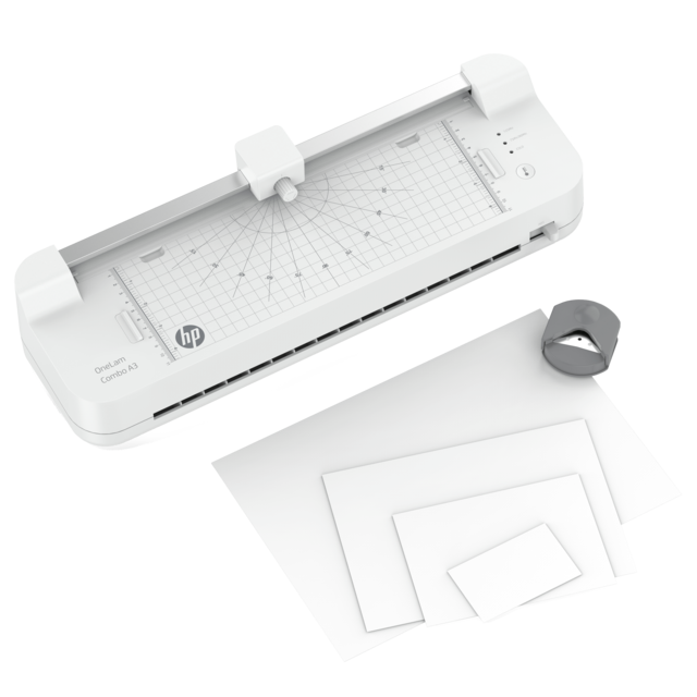 HP OneLam Combo A3 Hot & Cold Laminator UK Version - White