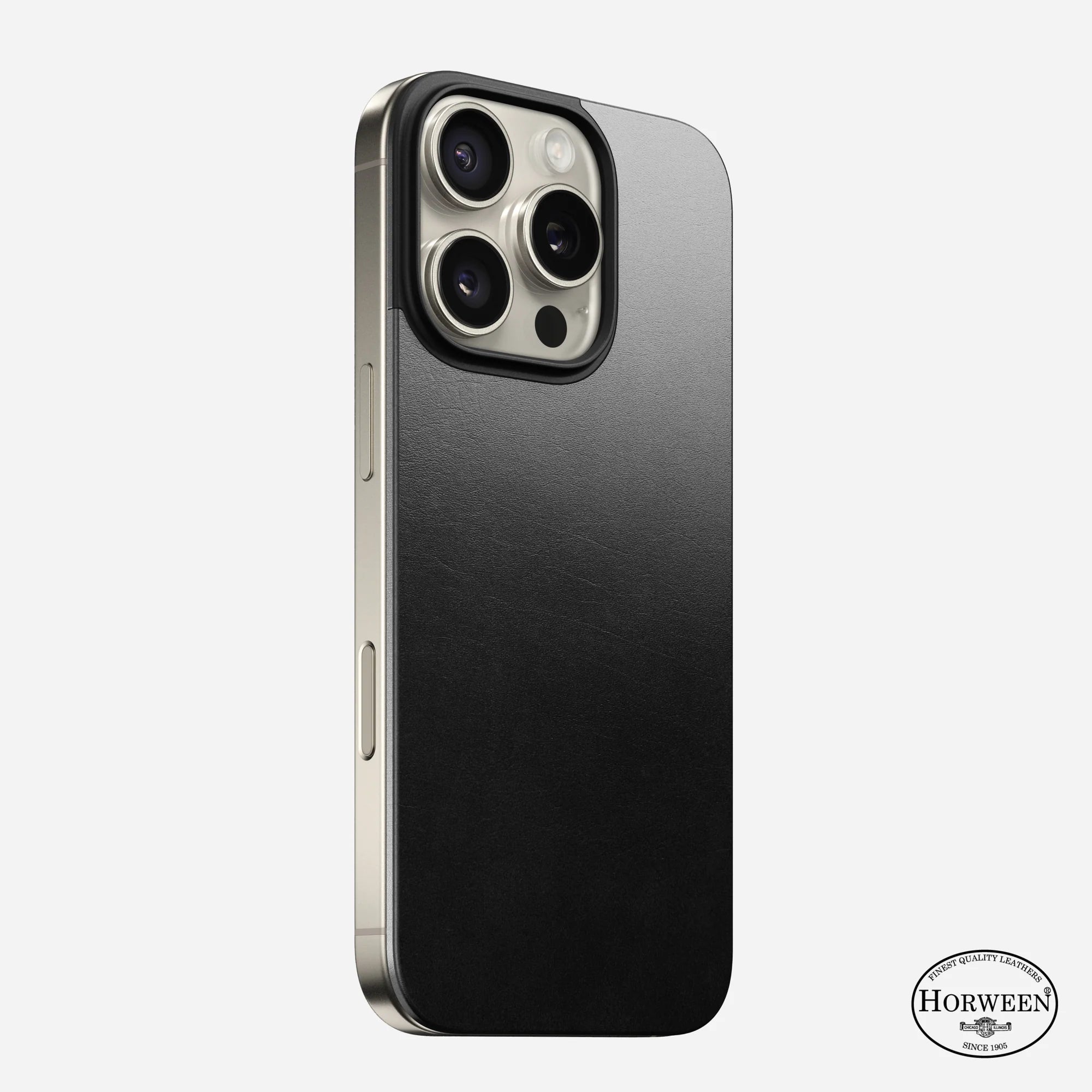 Nomad Magnetic Leather Back for iPhone 16 Pro - Black