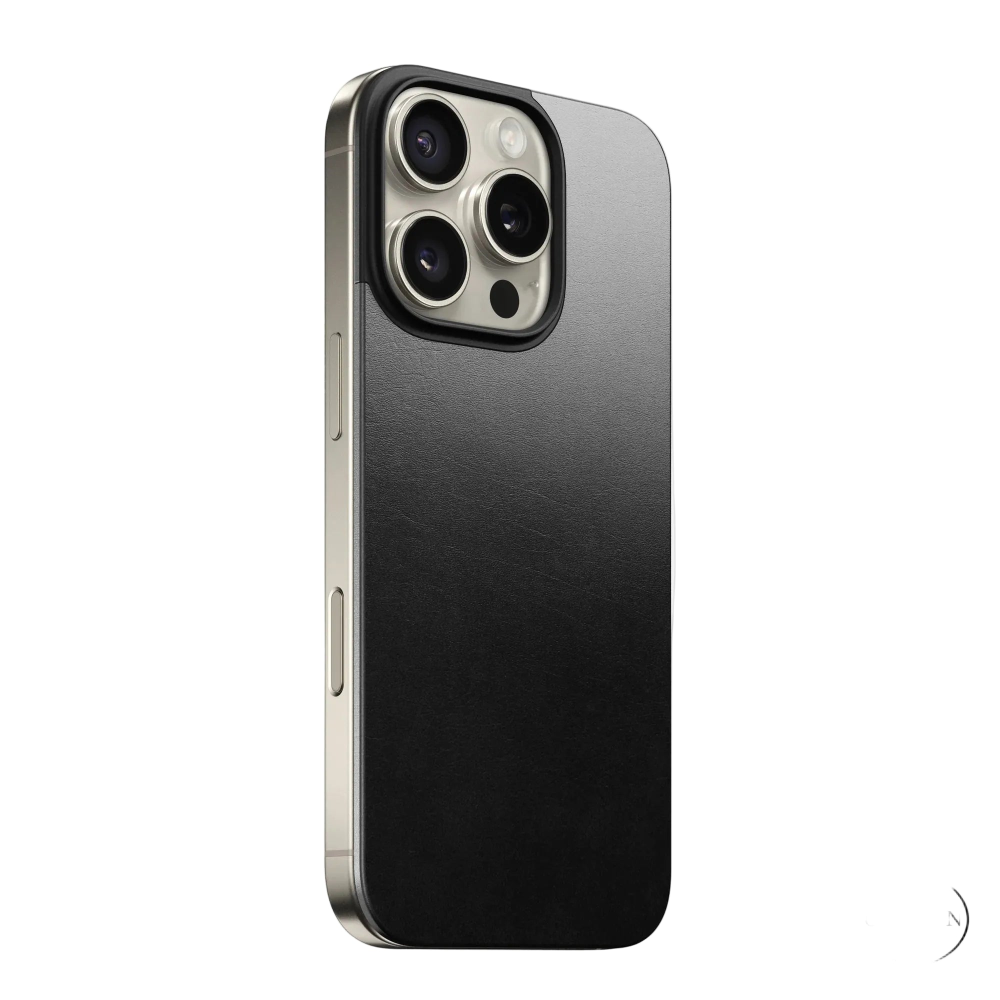 Nomad Magnetic Leather Back for iPhone 16 Pro - Black Nomad Magnetic Leather Back for iPhone 16 Pro - Black