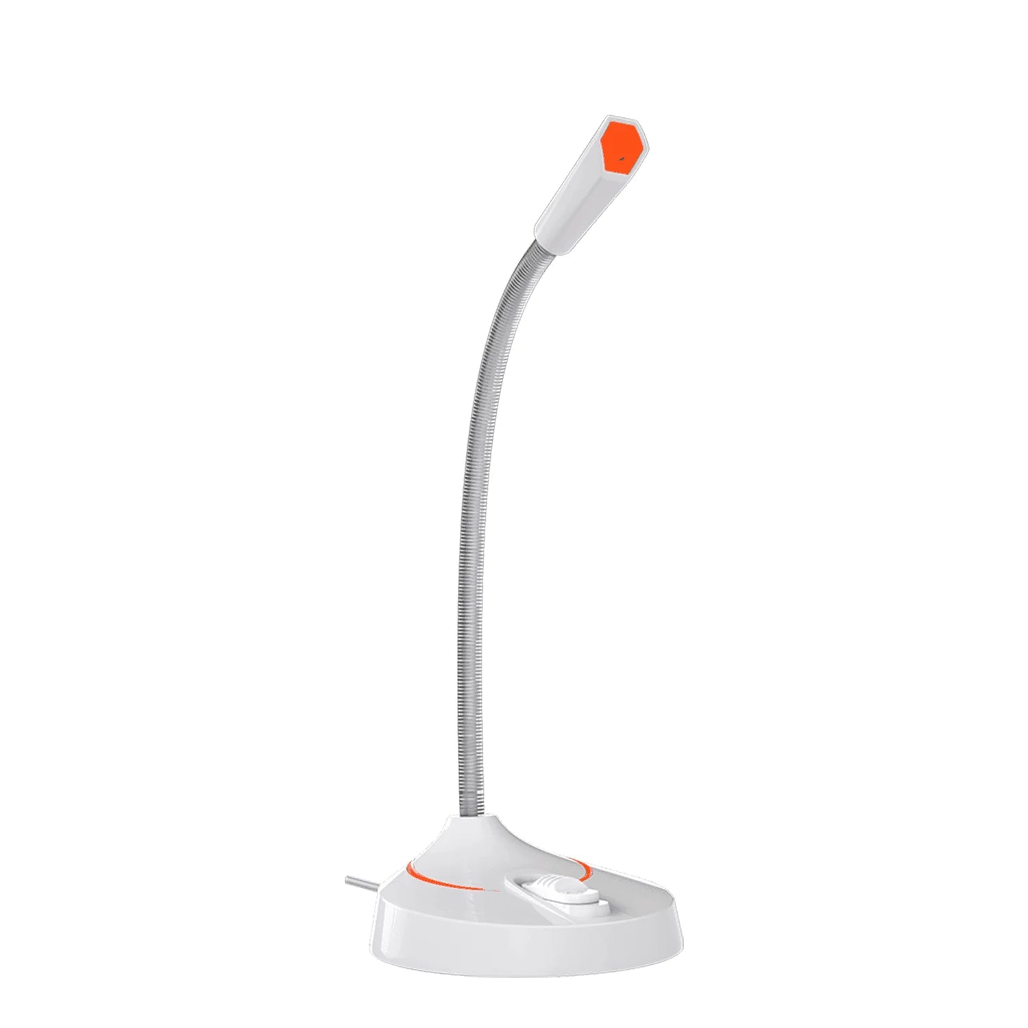 MeeTion MC12 White Wired Gooseneck Microphone for conference rooms and gaming setups in Qatar.