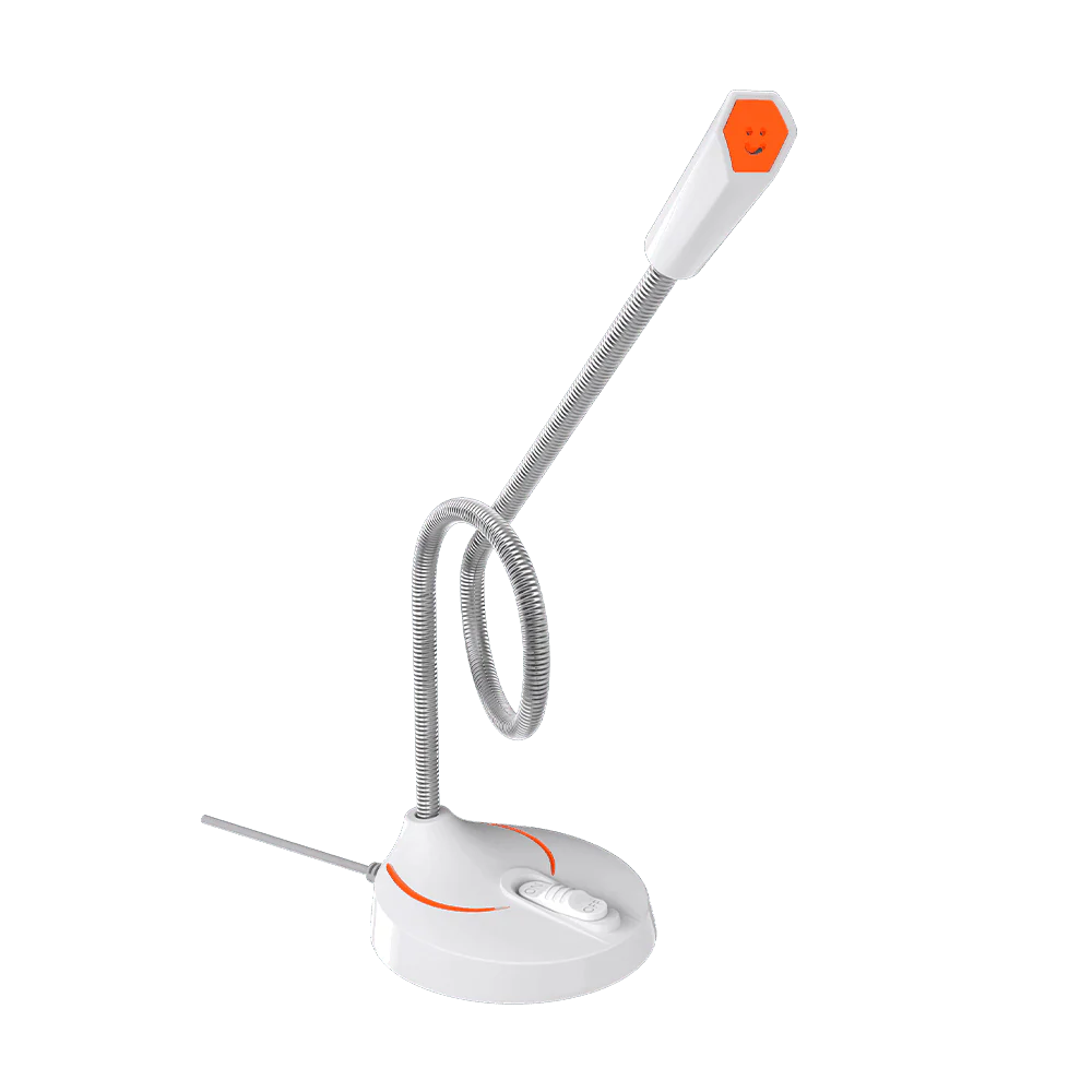MeeTion MC12 Wired Conference Room Gooseneck Microphone- White