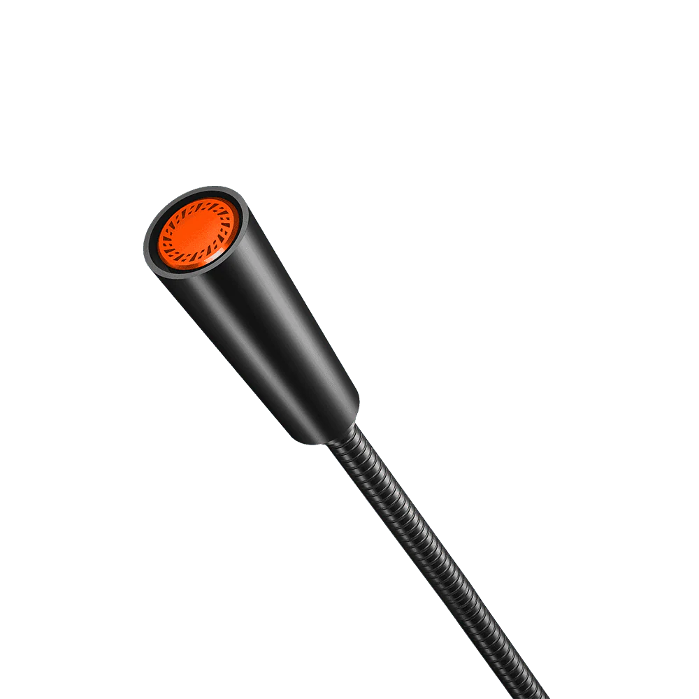 MeeTion MC14 Wired Conference Room Gooseneck Microphone with RGB Button - Black