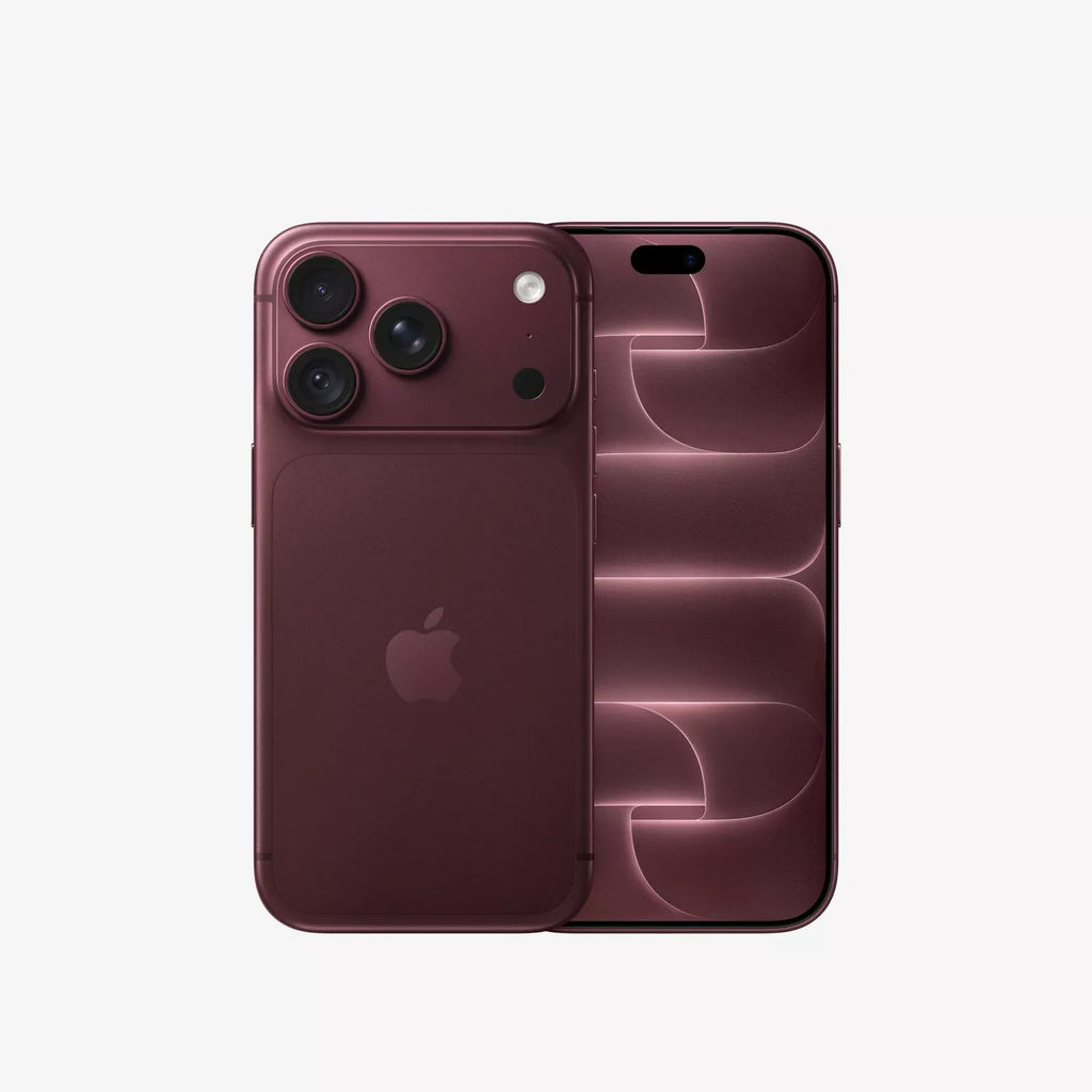 Apple iPhone 18 Pro 1TB in Burgundy, front and back