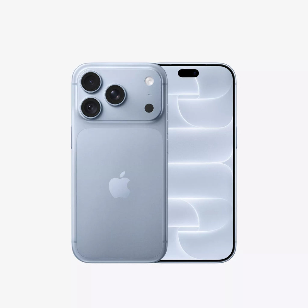 Apple iPhone 18 Pro 1TB in Glacier, front and back