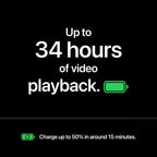 iPhone 18 Pro battery, up to 34 hours video playback