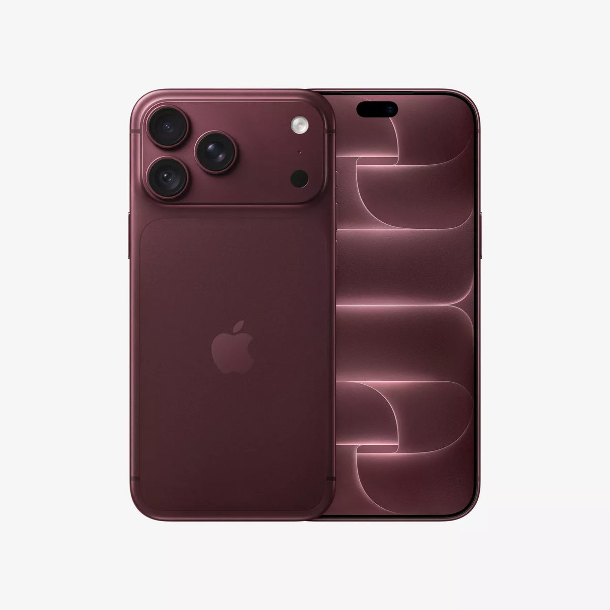 Apple iPhone 18 Pro Max 256GB in Burgundy, front and back