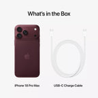 Apple iPhone 18 Pro Max 256GB in Burgundy, what is in the box