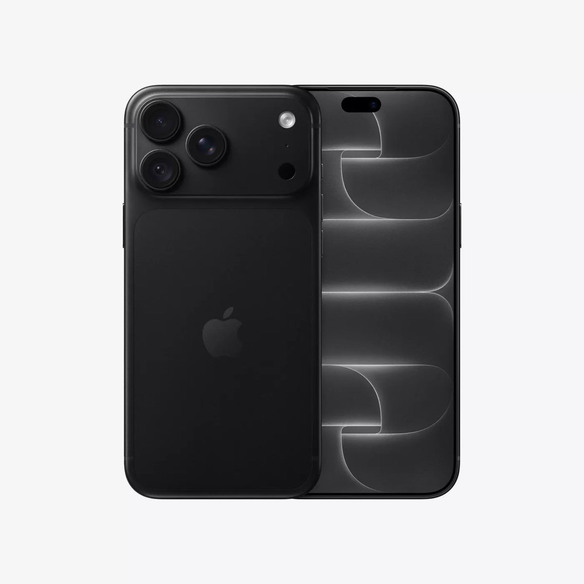 Apple iPhone 18 Pro Max 1TB in Black, front and back