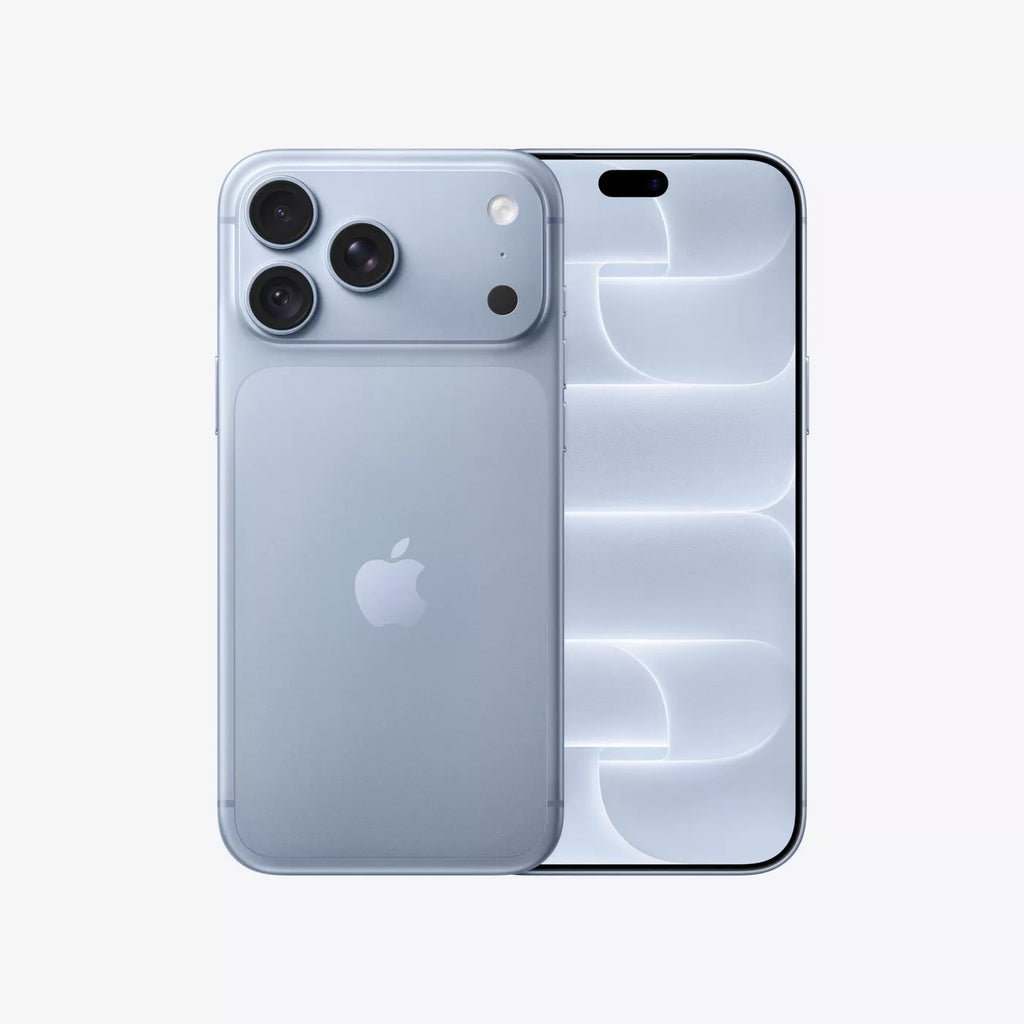 Apple iPhone 18 Pro Max 1TB in Glacier, front and back