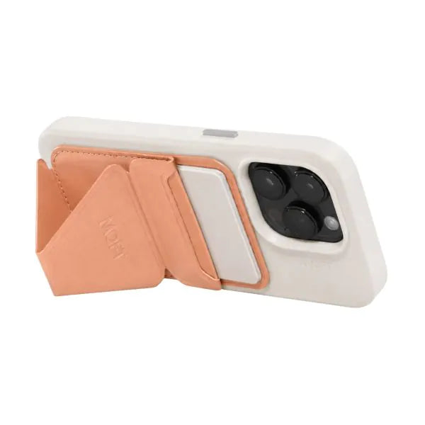 MOFT Trackable Snap-on Phone Stand & Wallet MOVAS Cherry Lacquer