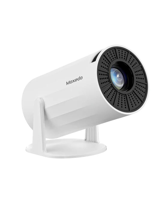 Moxedo Zentra Smart Gaming Projector with 4K support, Android 11, auto keystone, and dual game controllers – gaming projector in Qatar.
