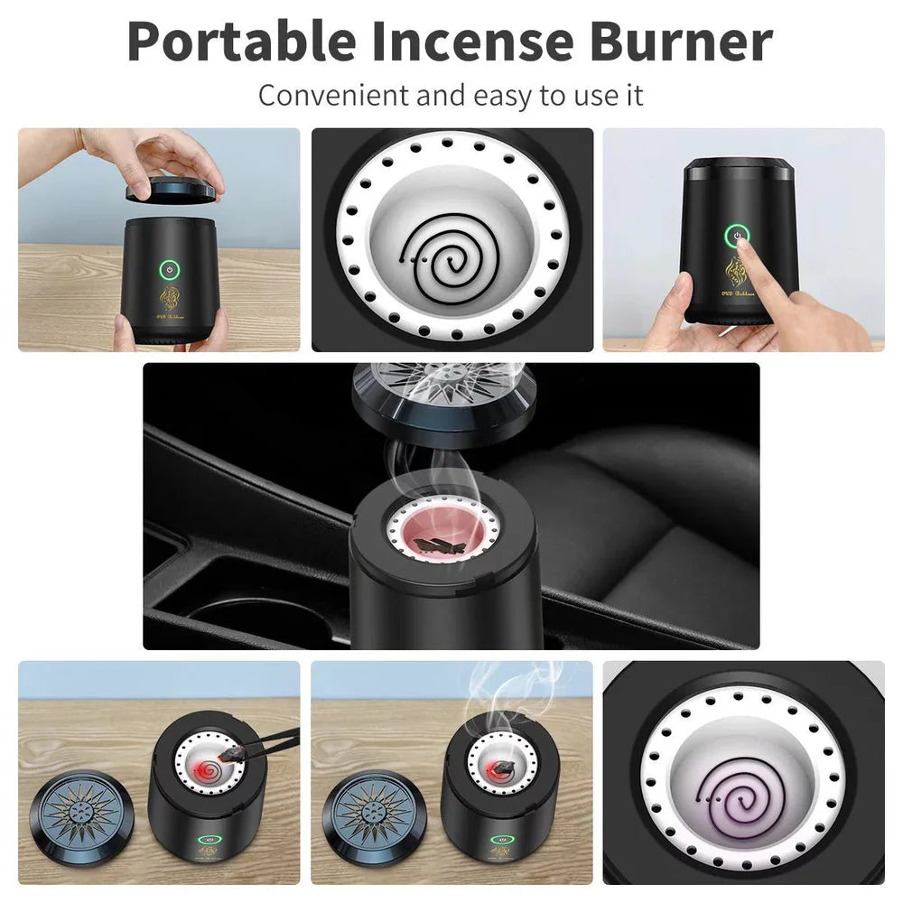 Bukhoor Electric USB Rechargeable Car Incense Burner Oud – BK-18 Bukhoor Electric USB Rechargeable Car Incense Burner Oud – BK-18