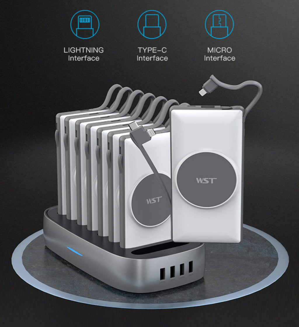 WST 6-in-1 Power Bank Station – Black