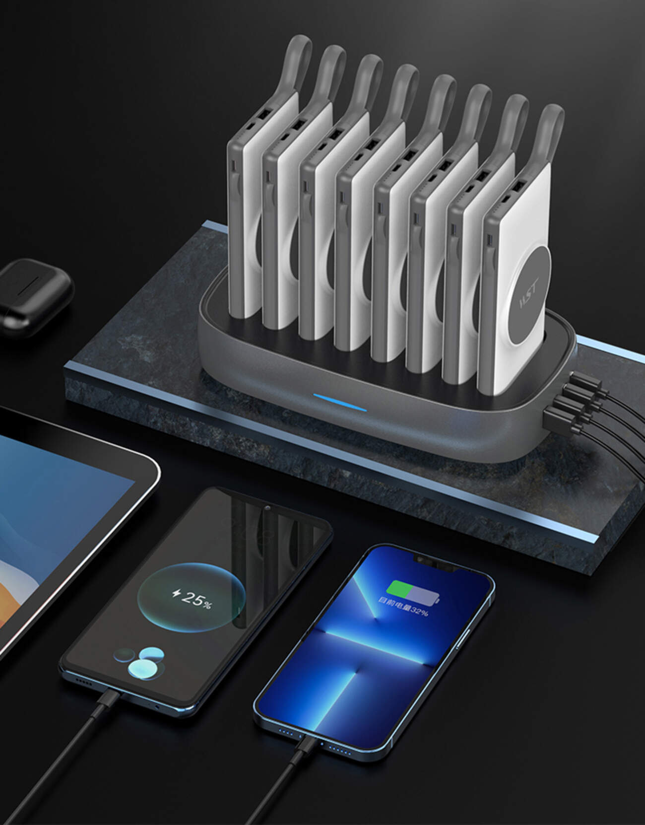 WST 6-in-1 Power Bank Station – Black