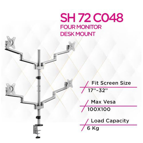 Skill Tech SH-72 C048 Premium Aluminium Articulating Monitor Mount