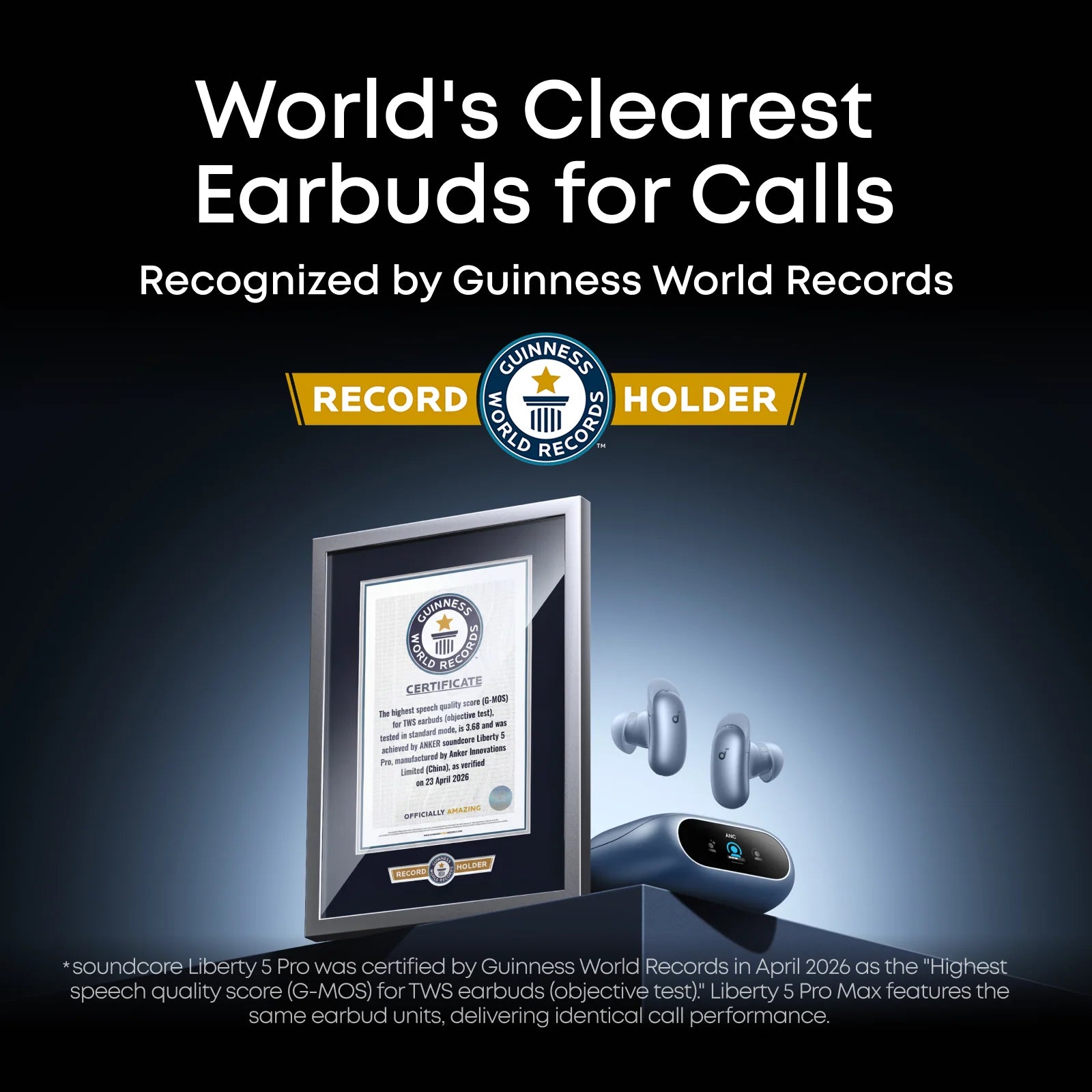 Liberty 5 Pro Noise Cancelling Earbuds for Clear Calls - Pearl Blue