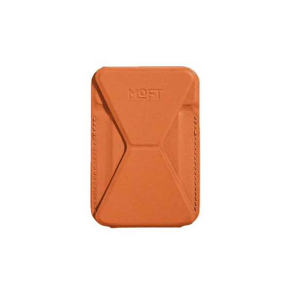MOFT Trackable Snap-on Phone Stand & Wallet - Orange