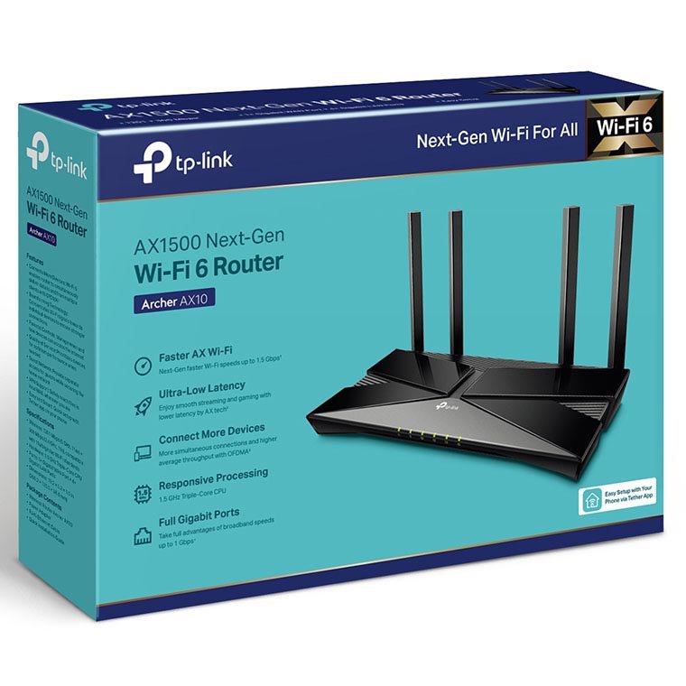 TP-Link Archer AX10 AX1500 Wi-Fi Router TP-Link Archer AX10 AX1500 Wi-Fi Router