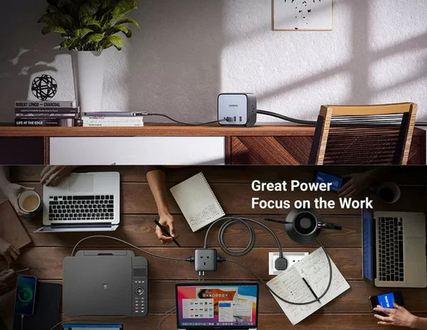 UGREEN 65W USB-C GaN 7-Port Desktop Charging Station - Black (CD268)
