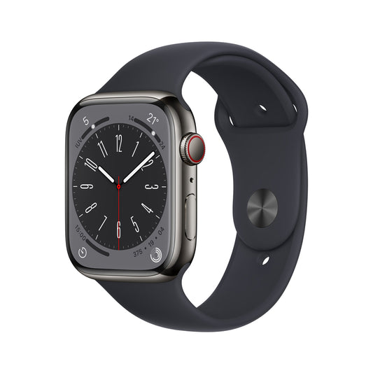 Apple Watch Series 8 MNU73 GPS 41mm (S/M) Midnight Aluminium Case With Midnight Sport Band