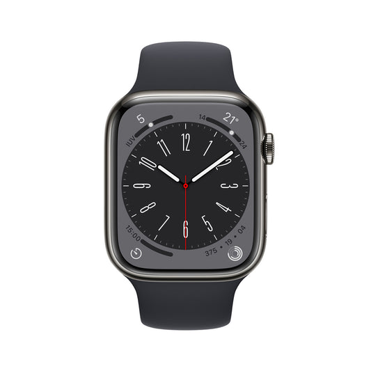Apple Watch Series 8 MNP13 GPS 45mm Midnight Aluminum Case with Midnight Sport Band