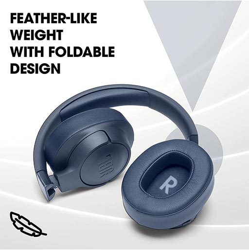 JBL Tune 760NC Lightweight Foldable Over Ear Wireless Headphones