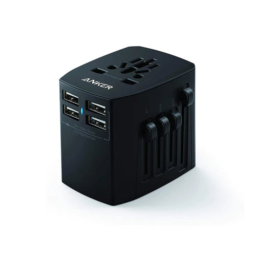 محول سفر عالمي من أنكر مزود بأربعة منافذ USB - A2730H11