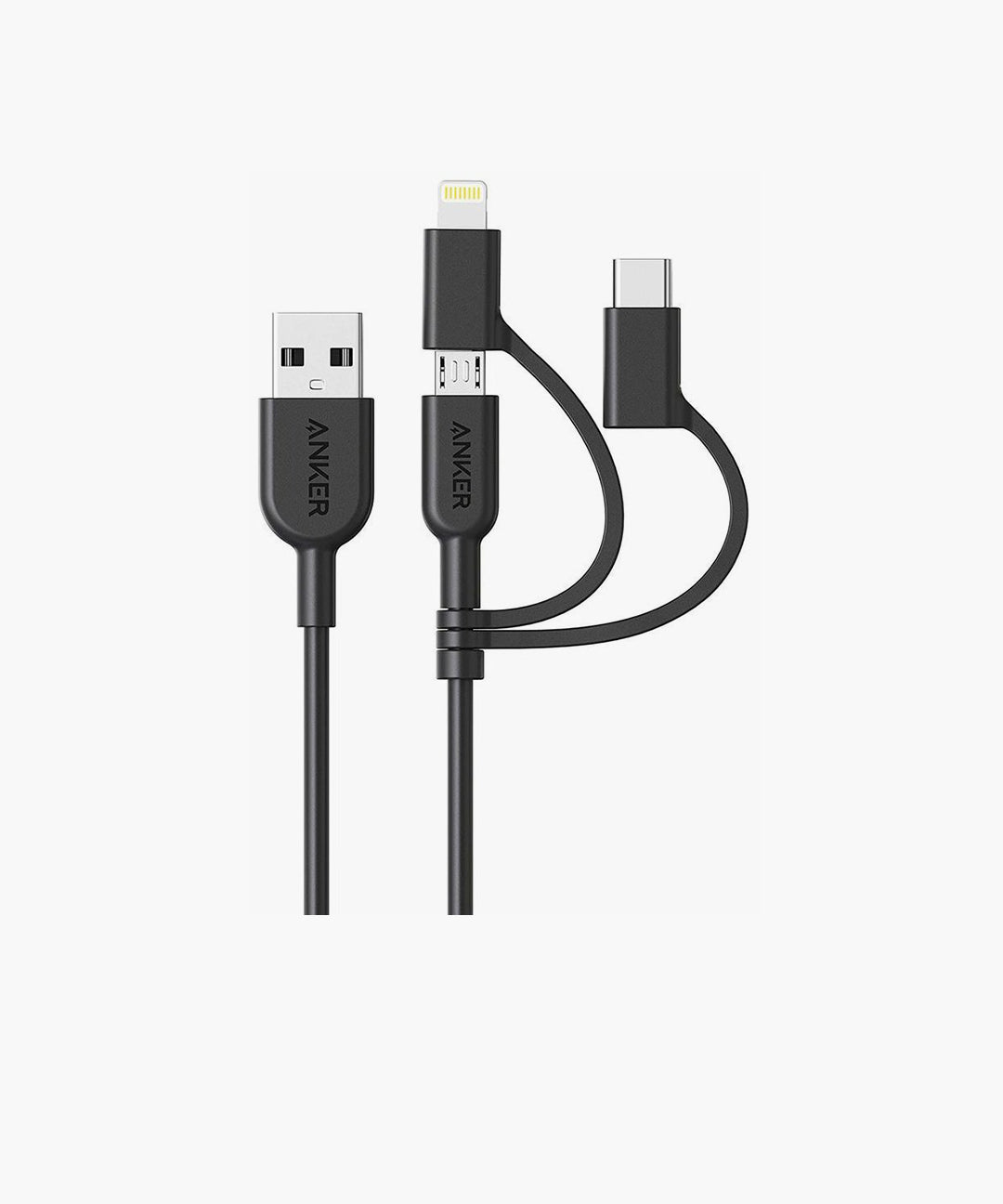 Anker PowerLine II 3-in-1 Cable (0.9m/3ft) – Black Anker PowerLine II 3-in-1 Cable (0.9m/3ft) – Black