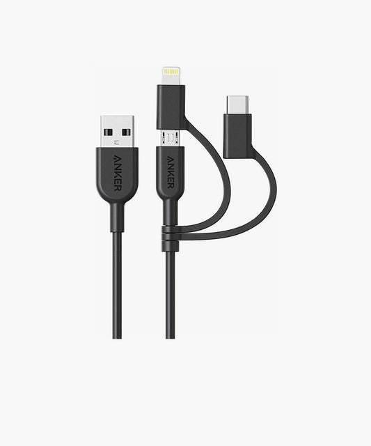 Anker PowerLine II 3-in-1 Cable (0.9m/3ft) – Black