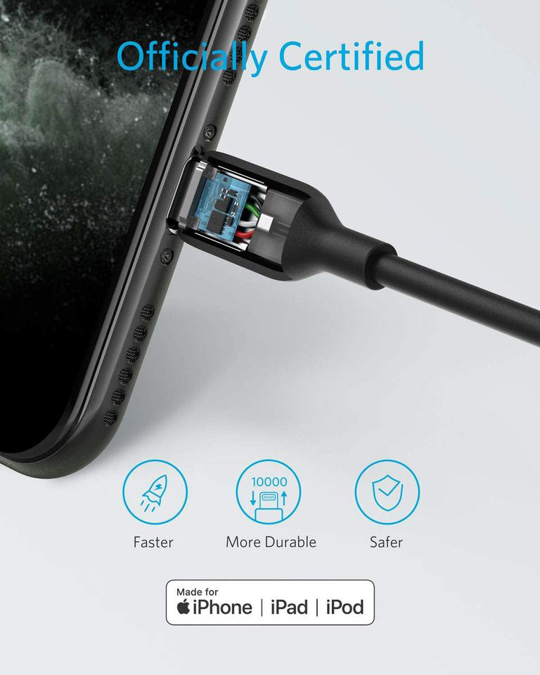 Anker PowerLine III USB-C to Lightning Cable (1.8m/6ft) – Black Anker PowerLine III USB-C to Lightning Cable (1.8m/6ft) – Black