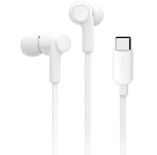 Belkin RockStar In-Ear Headphones with USB Type-C Connector (White)