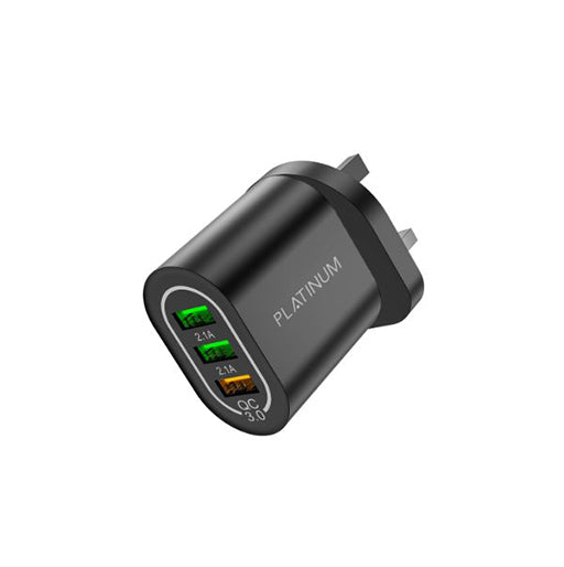 Platinum VITAL Series – Wall Charger QC+2USB 5.1A – Black