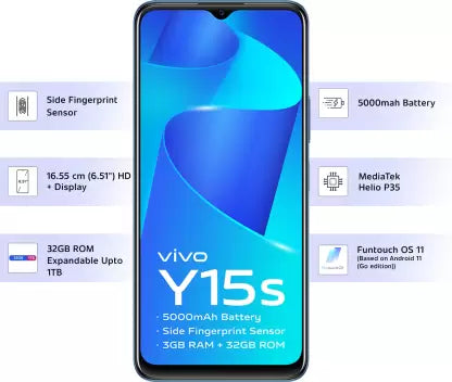 VIVO Y15s 3GB 32GB MYSTIC BLUE