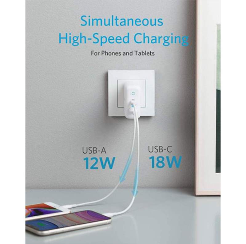 Anker PowerPort PD+ 2 35W (20W PD+15W) -White (A2636K21) Anker PowerPort PD+ 2 35W (20W PD+15W) -White (A2636K21)